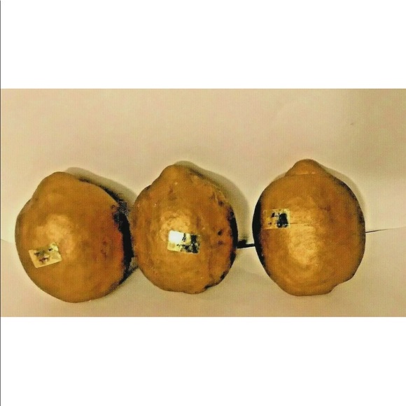 New Italian Glass Lemon Gold Hand Blown Italy - Picture 9 of 16